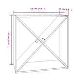 Portabottiglie Bianco 62x25x62 cm in Legno Massello di Pino