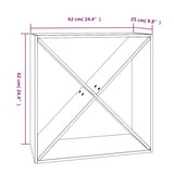 Portabottiglie Miele 62x25x62 cm in Legno Massello di Pino