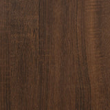 Tavolino Rovere Marrone 80x50x40cm in Legno Multistrato e Ferro