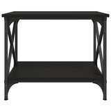 Tavolino Nero 55x38x45 cm in Legno Multistrato