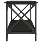 Tavolino Nero 55x38x45 cm in Legno Multistrato