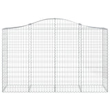 Cesti Gabbioni ad Arco 20 pz 200x50x120/140 cm Ferro Zincato