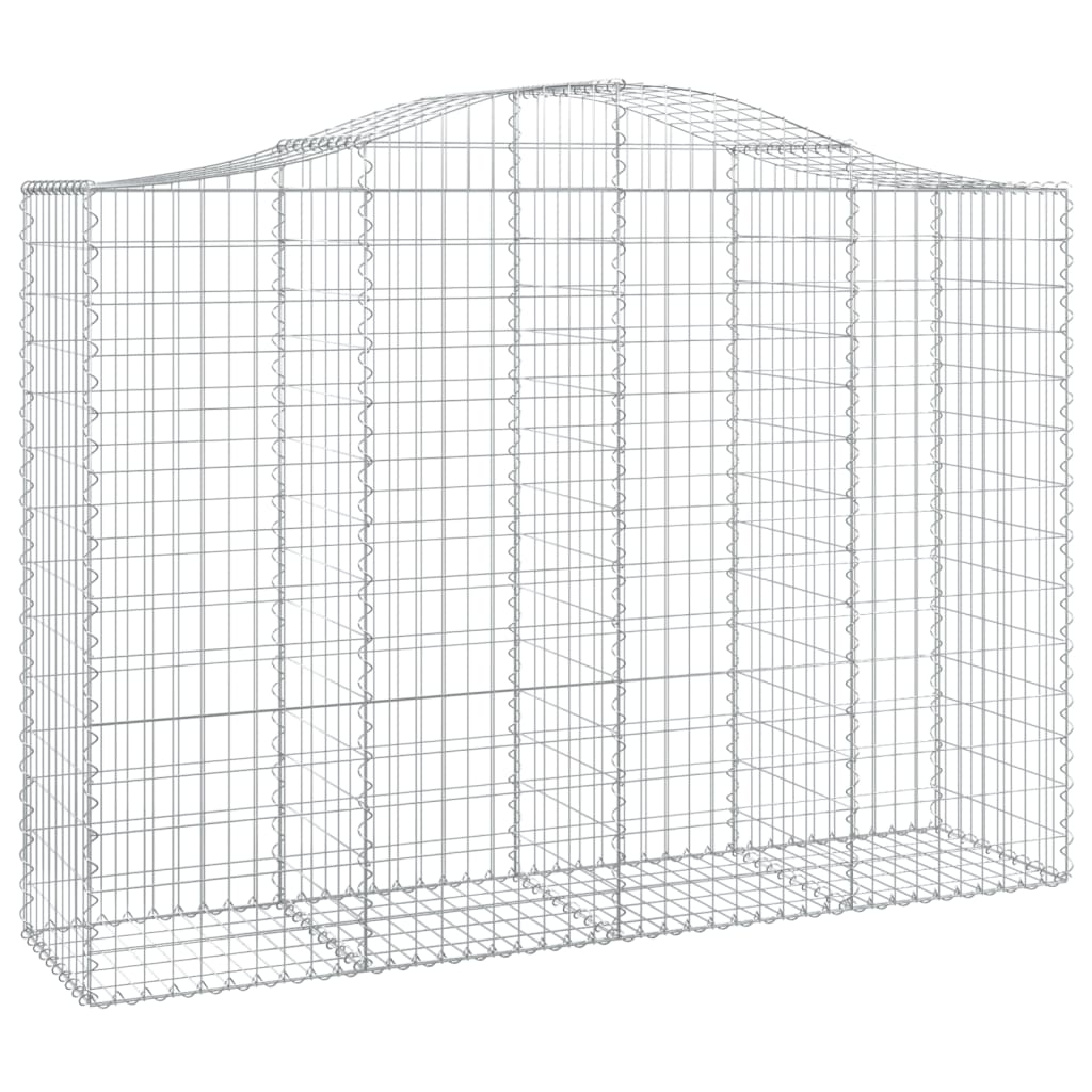 Cesti Gabbioni ad Arco 10 pz 200x50x140/160 cm Ferro Zincato