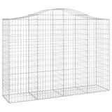 Cesti Gabbioni ad Arco 10 pz 200x50x140/160 cm Ferro Zincato