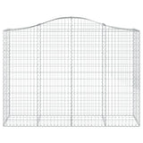 Cesti Gabbioni ad Arco 10 pz 200x50x140/160 cm Ferro Zincato