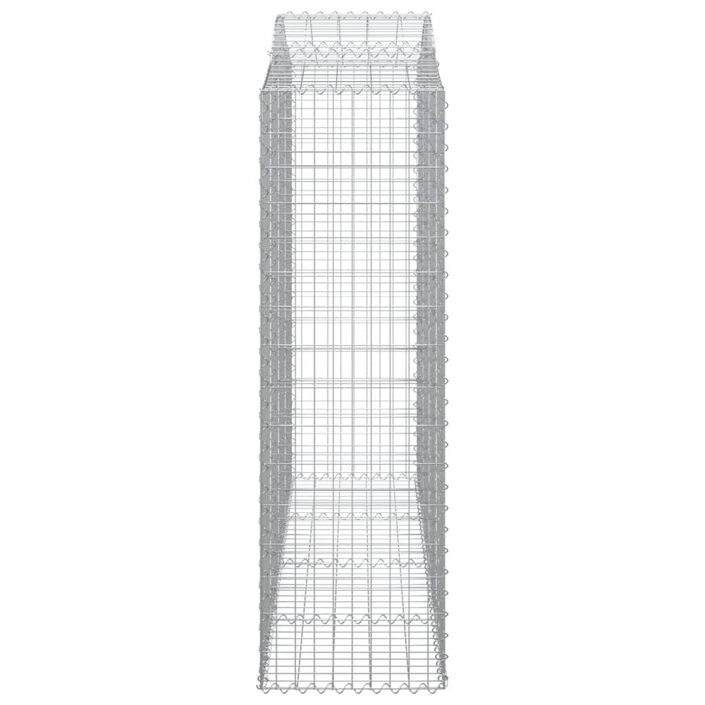 Cesti Gabbioni ad Arco 13 pz 200x50x160/180 cm Ferro Zincato
