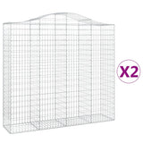 Cesti Gabbioni ad Arco 2 pz 200x50x180/200 cm Ferro Zincato
