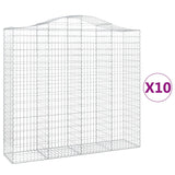 Cesti Gabbioni ad Arco 10 pz 200x50x180/200 cm Ferro Zincato
