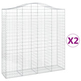Cesti Gabbioni ad Arco 2 pz 200x50x200/220 cm Ferro Zincato