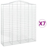 Cesti Gabbioni ad Arco 7 pz 200x50x220/240 cm Ferro Zincato