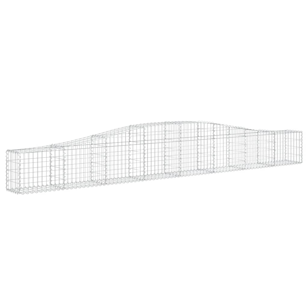 Cesti Gabbioni ad Arco 3 pz 400x30x40/60 cm Ferro Zincato