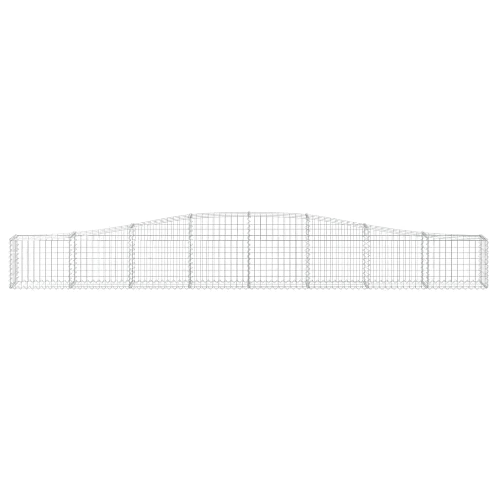 Cesti Gabbioni ad Arco 3 pz 400x30x40/60 cm Ferro Zincato
