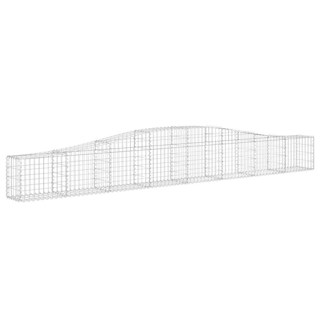Cesti Gabbioni ad Arco 9 pz 400x30x40/60 cm Ferro Zincato