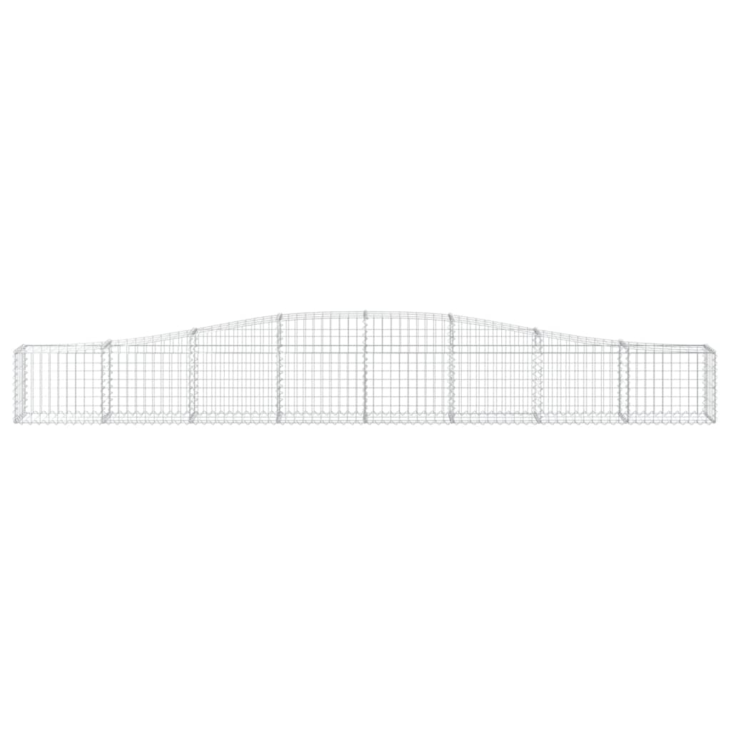 Cesti Gabbioni ad Arco 9 pz 400x30x40/60 cm Ferro Zincato