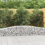 Cesti Gabbioni ad Arco 9 pz 400x30x40/60 cm Ferro Zincato