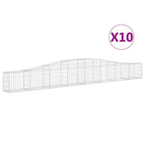 Cesti Gabbioni ad Arco 10 pz 400x30x40/60 cm Ferro Zincato