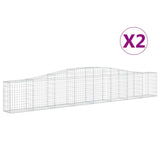 Cesti Gabbioni ad Arco 2 pz 400x30x60/80 cm Ferro Zincato