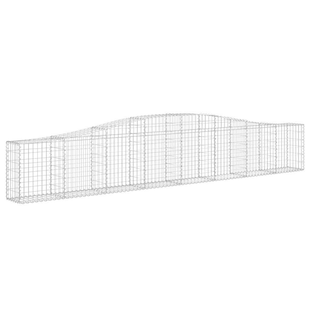 Cesti Gabbioni ad Arco 2 pz 400x30x60/80 cm Ferro Zincato