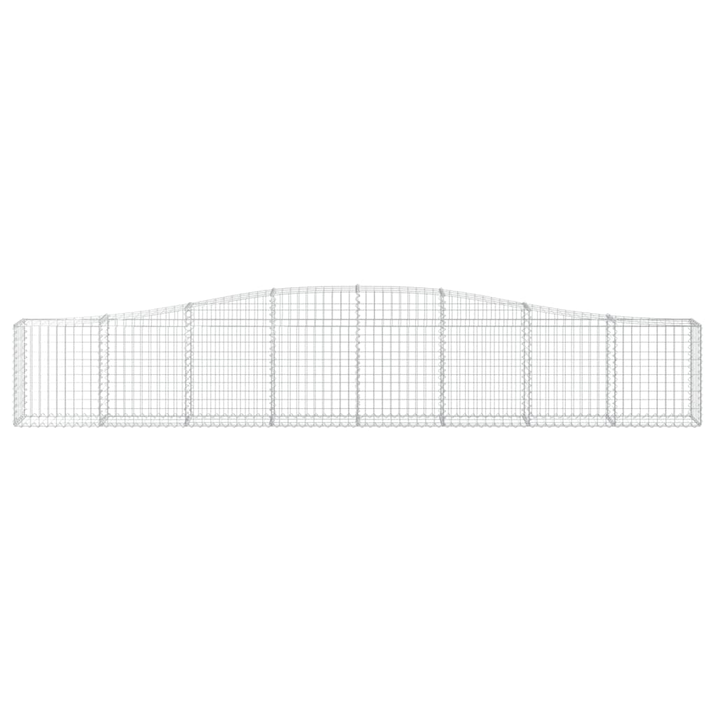 Cesti Gabbioni ad Arco 4 pz 400x30x60/80 cm Ferro Zincato