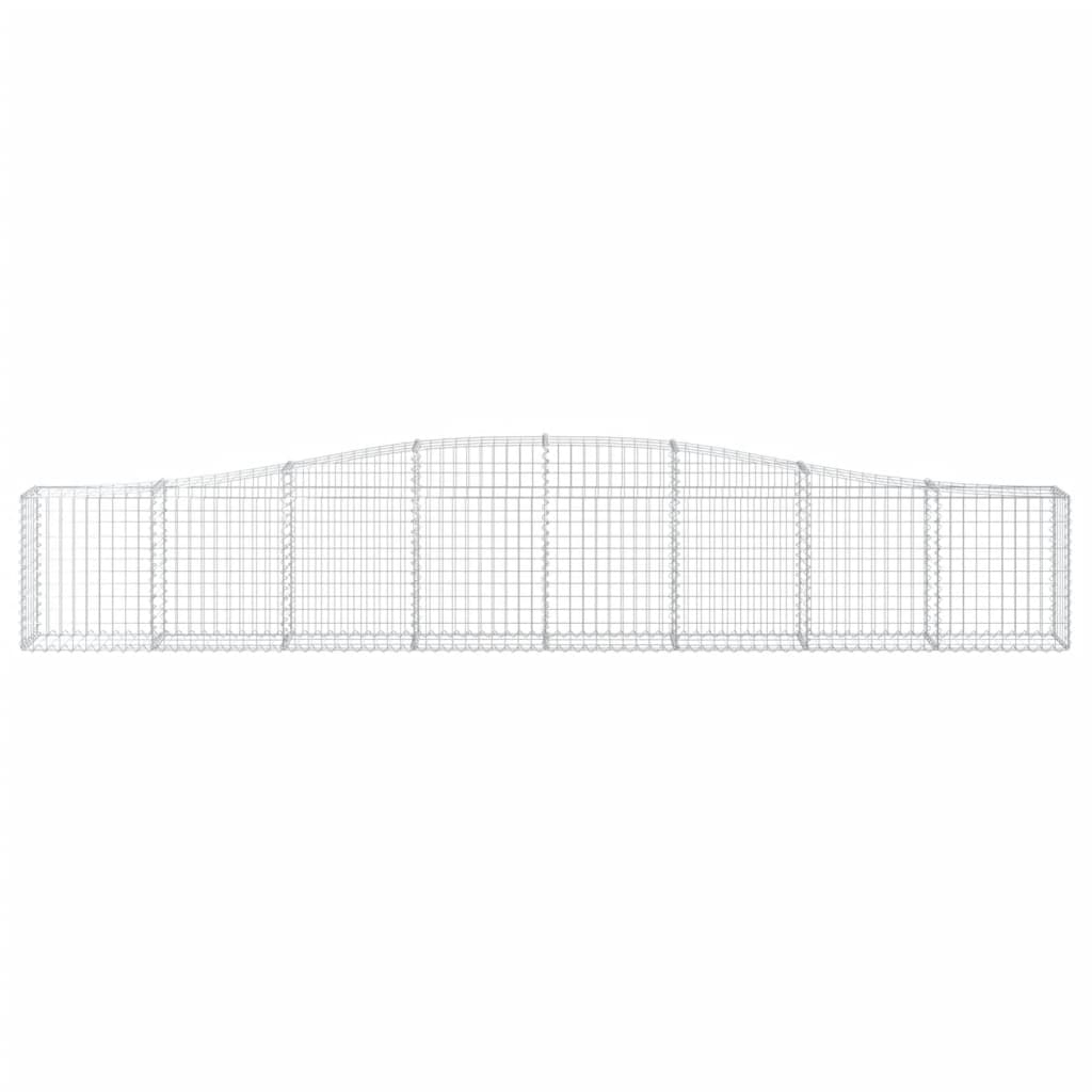 Cesti Gabbioni ad Arco 5 pz 400x30x60/80 cm Ferro Zincato