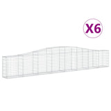 Cesti Gabbioni ad Arco 6 pz 400x30x60/80 cm Ferro Zincato
