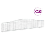 Cesti Gabbioni ad Arco 10 pz 400x30x60/80 cm Ferro Zincato