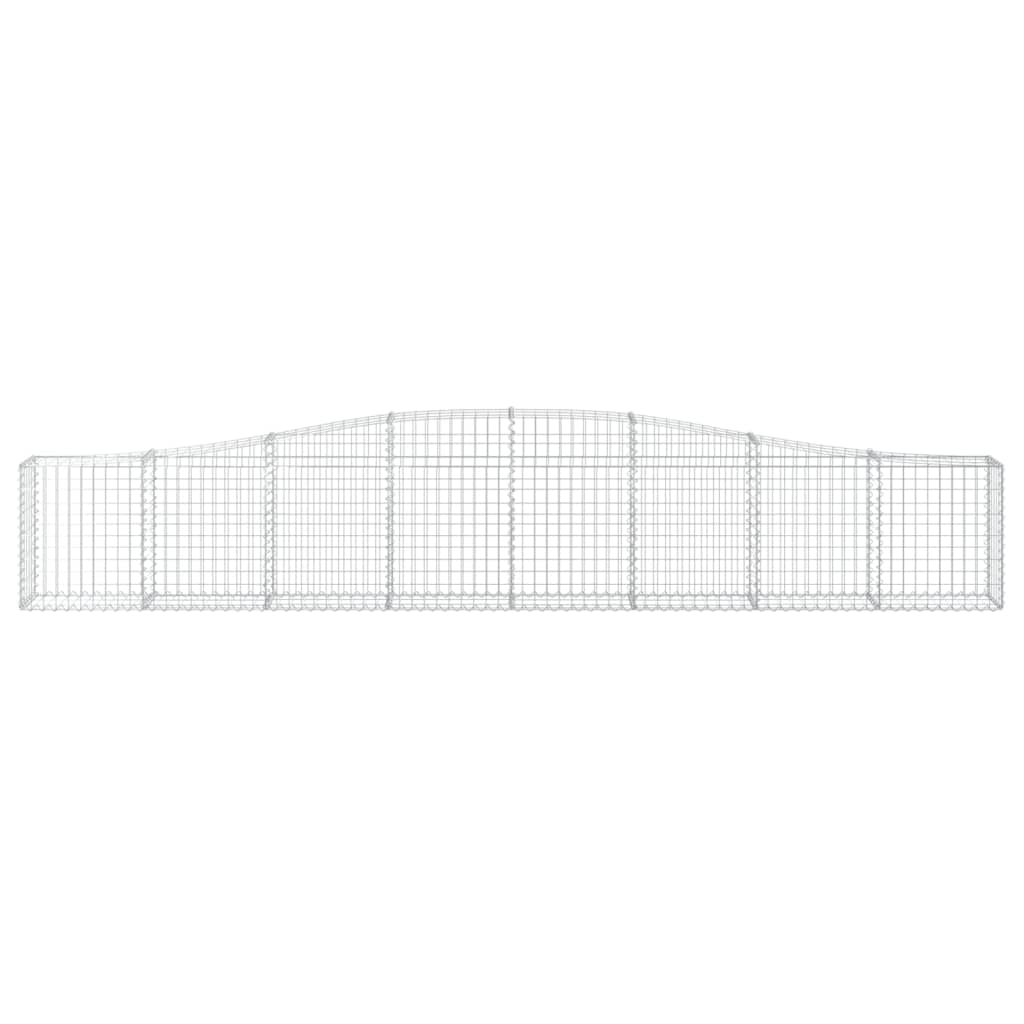 Cesti Gabbioni ad Arco 10 pz 400x30x60/80 cm Ferro Zincato