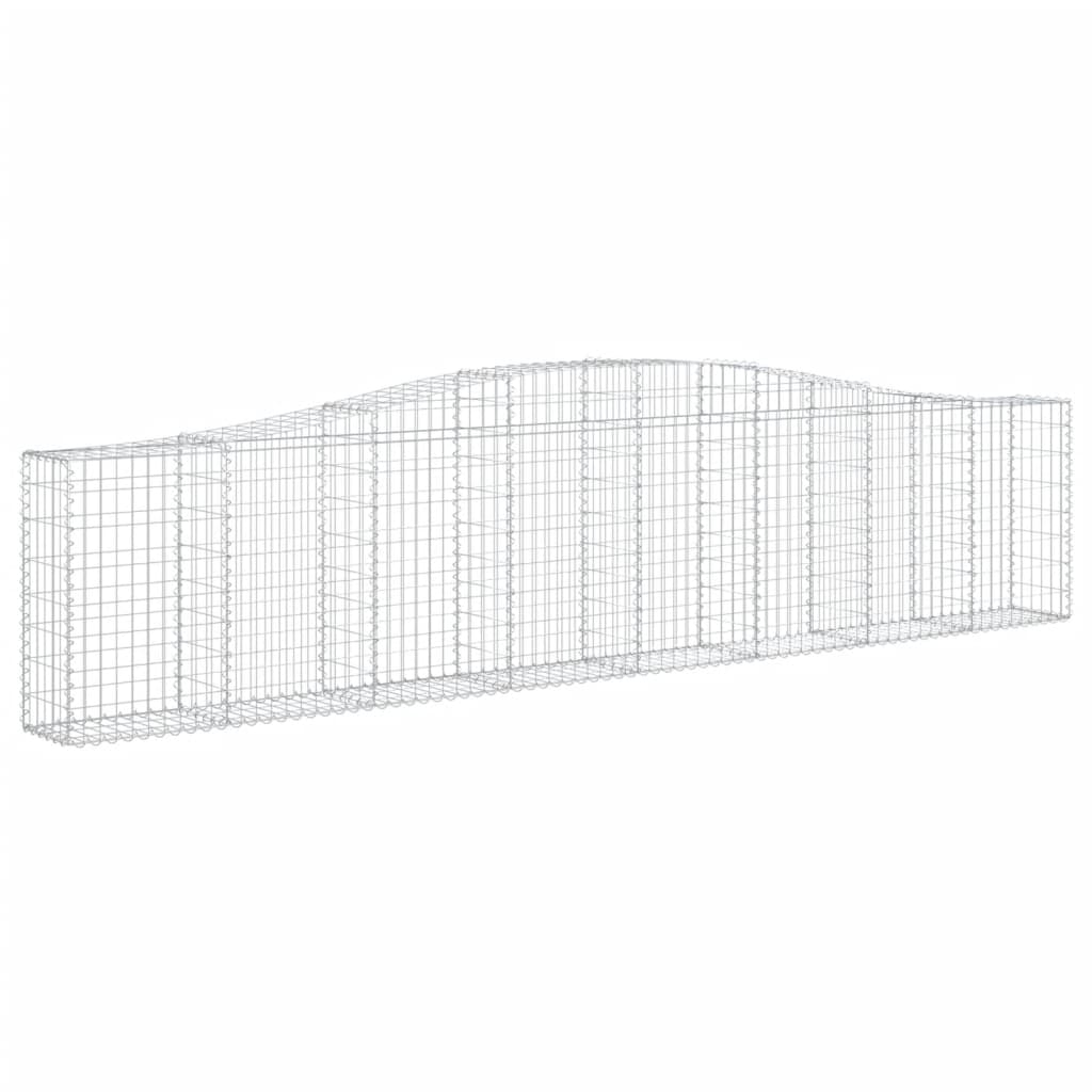 Cesti Gabbioni ad Arco 8 pz 400x30x80/100 cm Ferro Zincato