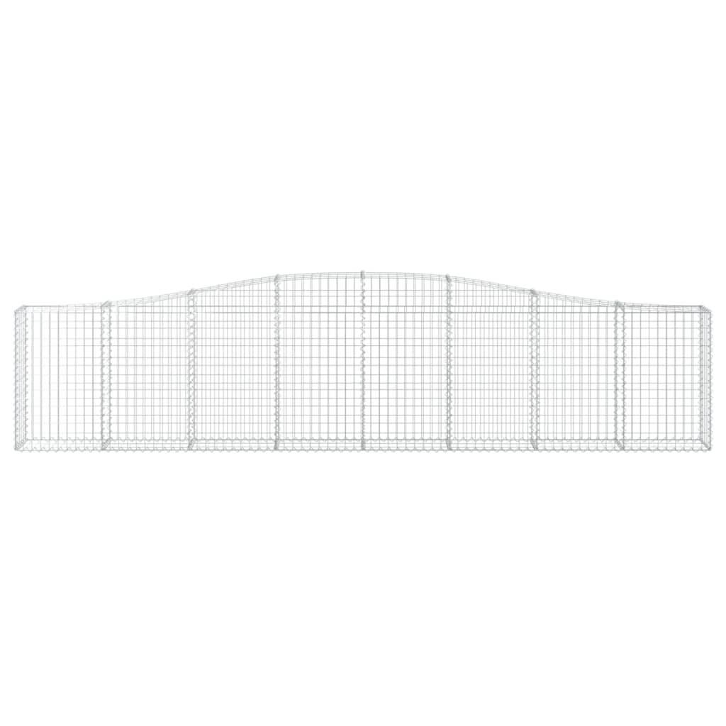 Cesti Gabbioni ad Arco 10 pz 400x30x80/100 cm Ferro Zincato