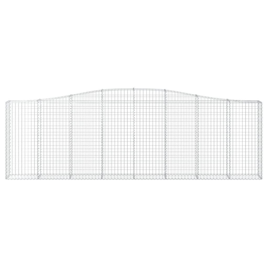 Cesti Gabbioni ad Arco 4 pz 400x30x120/140 cm Ferro Zincato