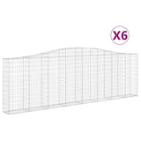 Cesti Gabbioni ad Arco 6 pz 400x30x120/140 cm Ferro Zincato