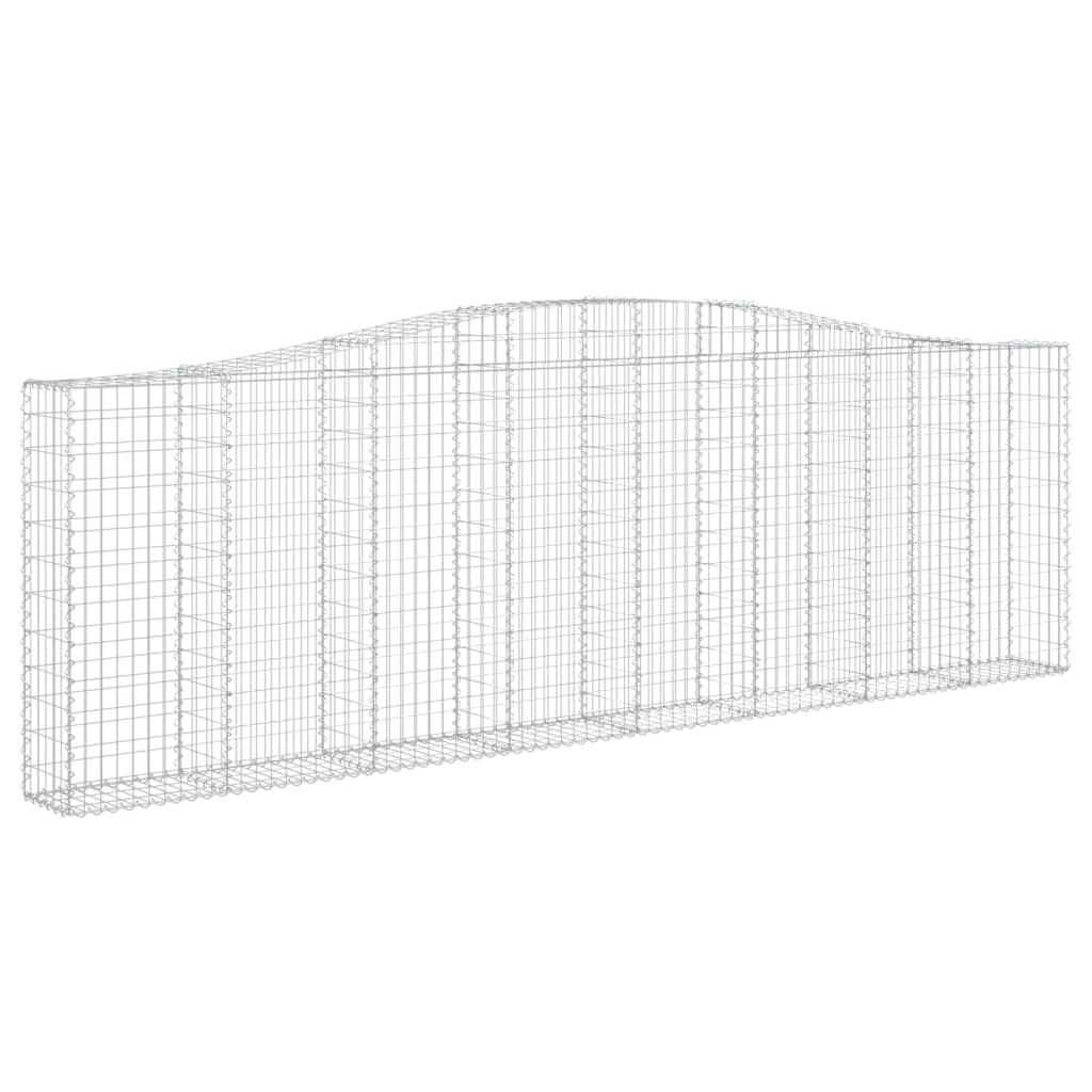 Cesti Gabbioni ad Arco 6 pz 400x30x120/140 cm Ferro Zincato