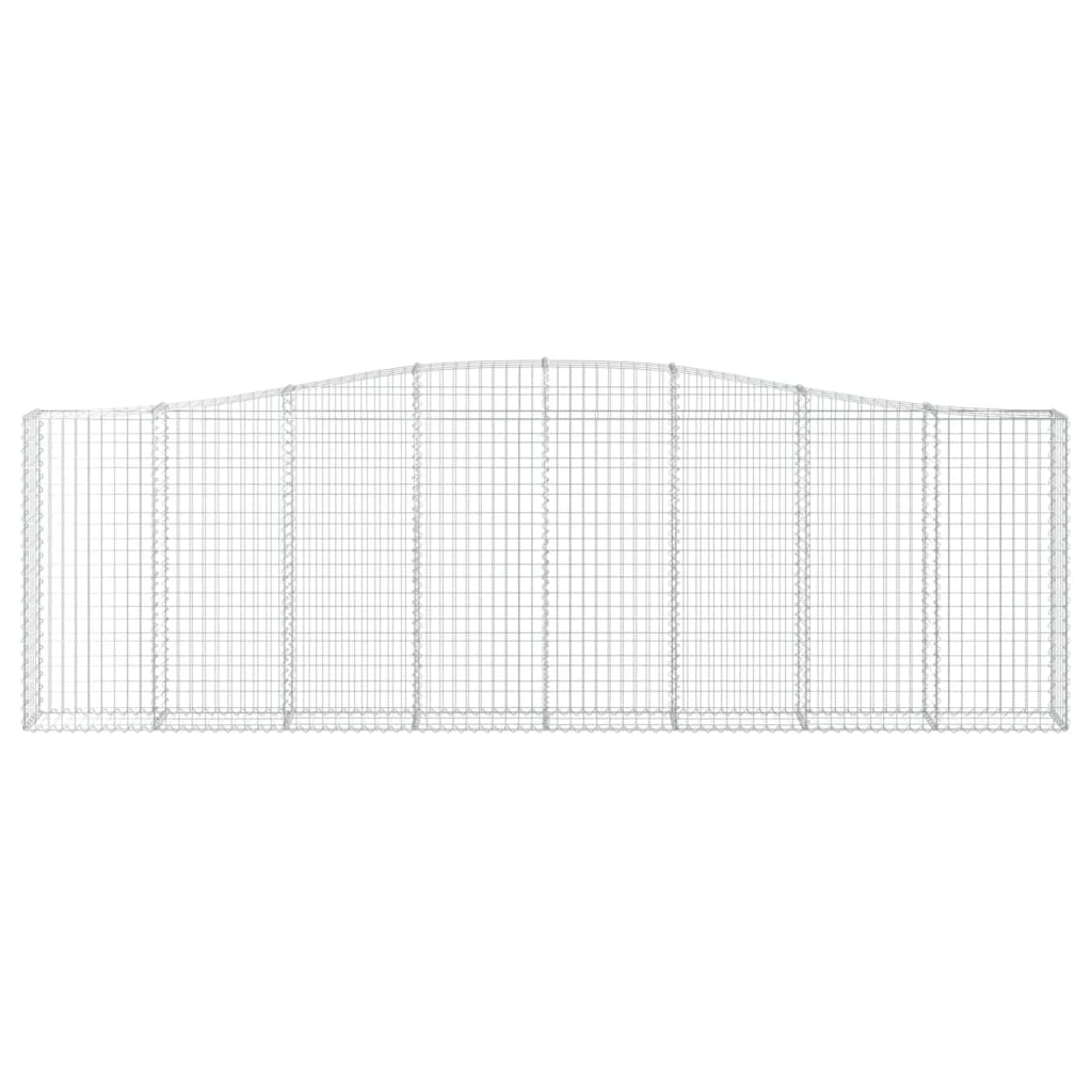 Cesti Gabbioni ad Arco 6 pz 400x30x120/140 cm Ferro Zincato