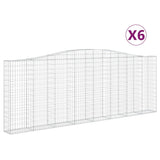 Cesti Gabbioni ad Arco 6 pz 400x30x140/160 cm Ferro Zincato