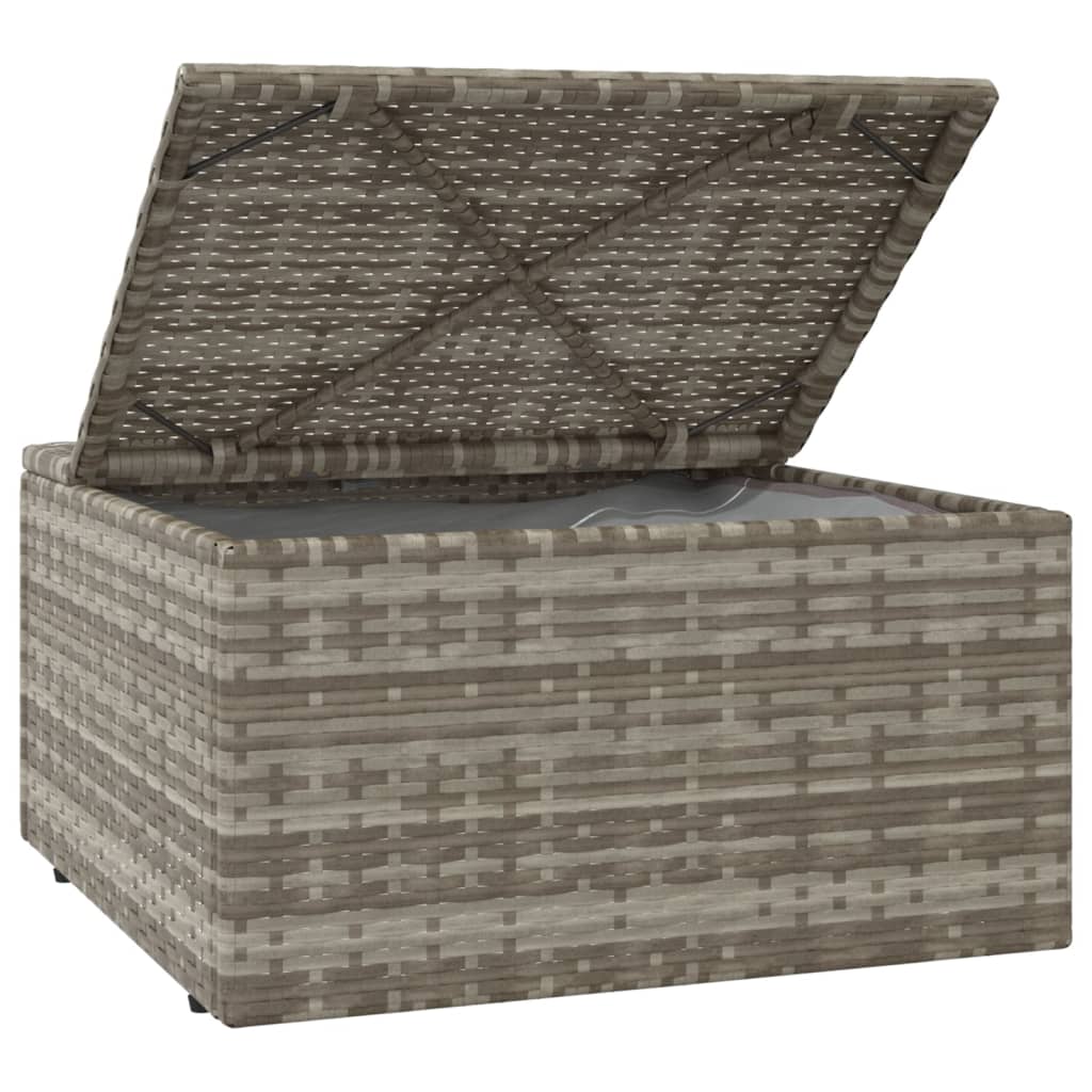 Set Divani da Giardino 4 pz con Cuscini in Polyrattan Grigio