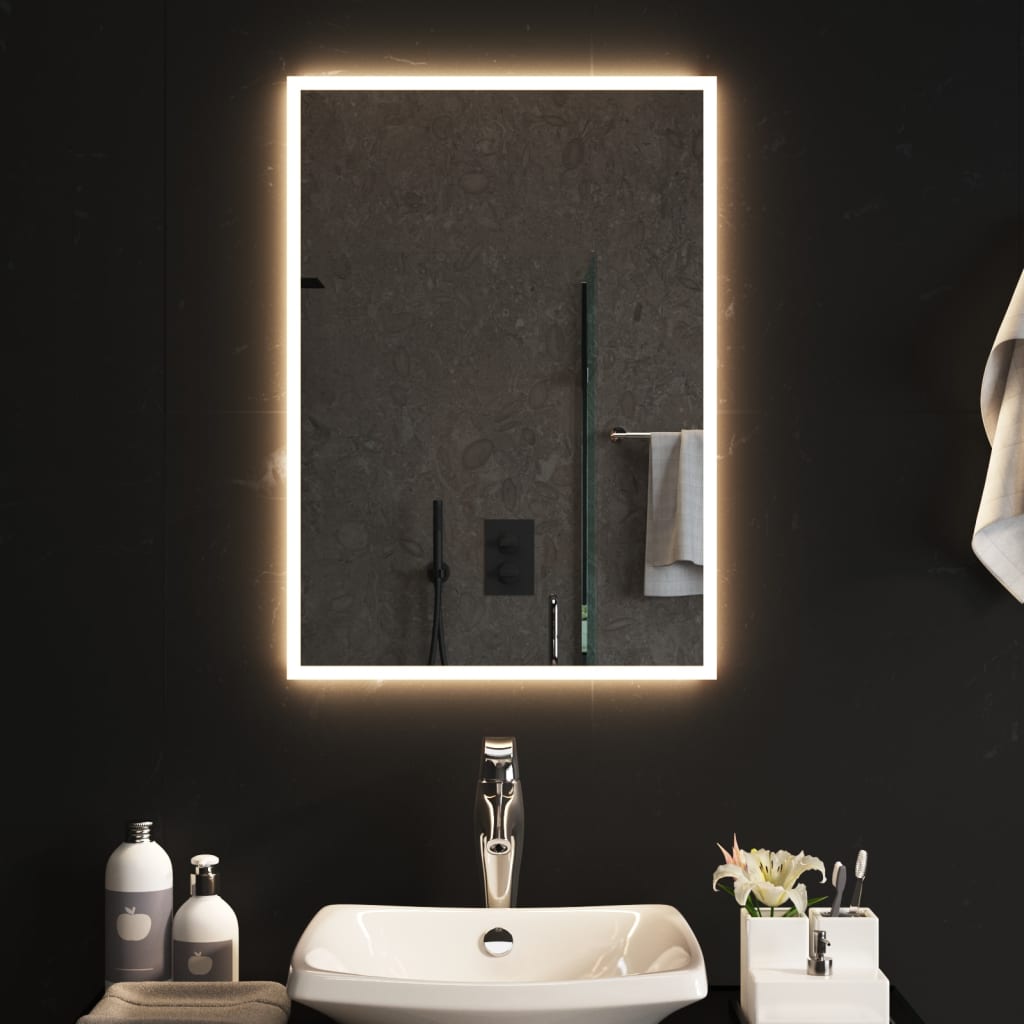 Specchio da Bagno con Luci LED 50x70 cm