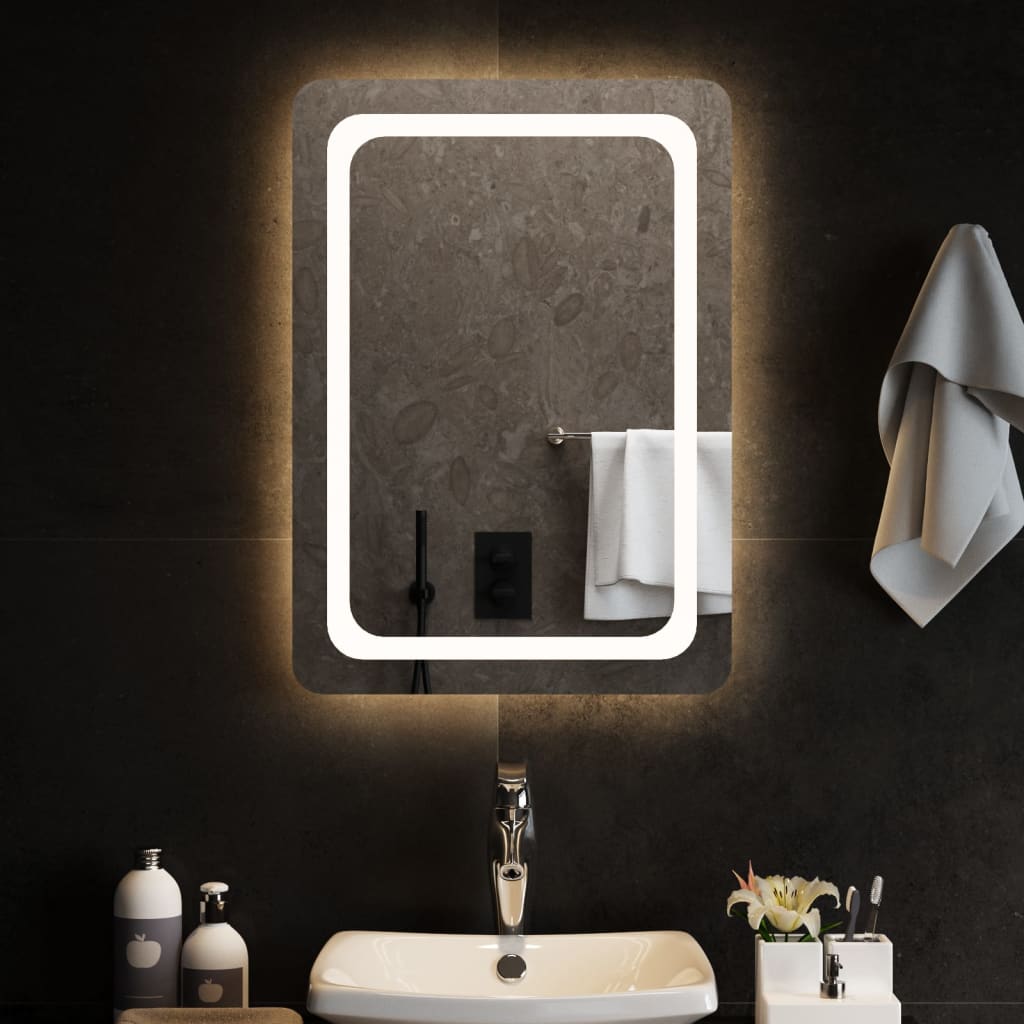 Specchio da Bagno con Luci LED 50x70 cm