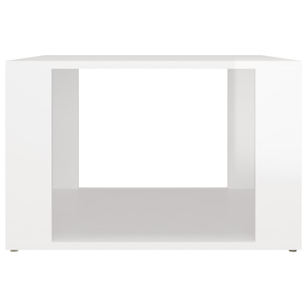 Comodino Bianco Lucido 57x55x36 cm in Legno Multistrato