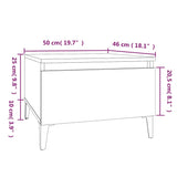 Tavolino Bianco 50x46x35 cm in Legno Multistrato