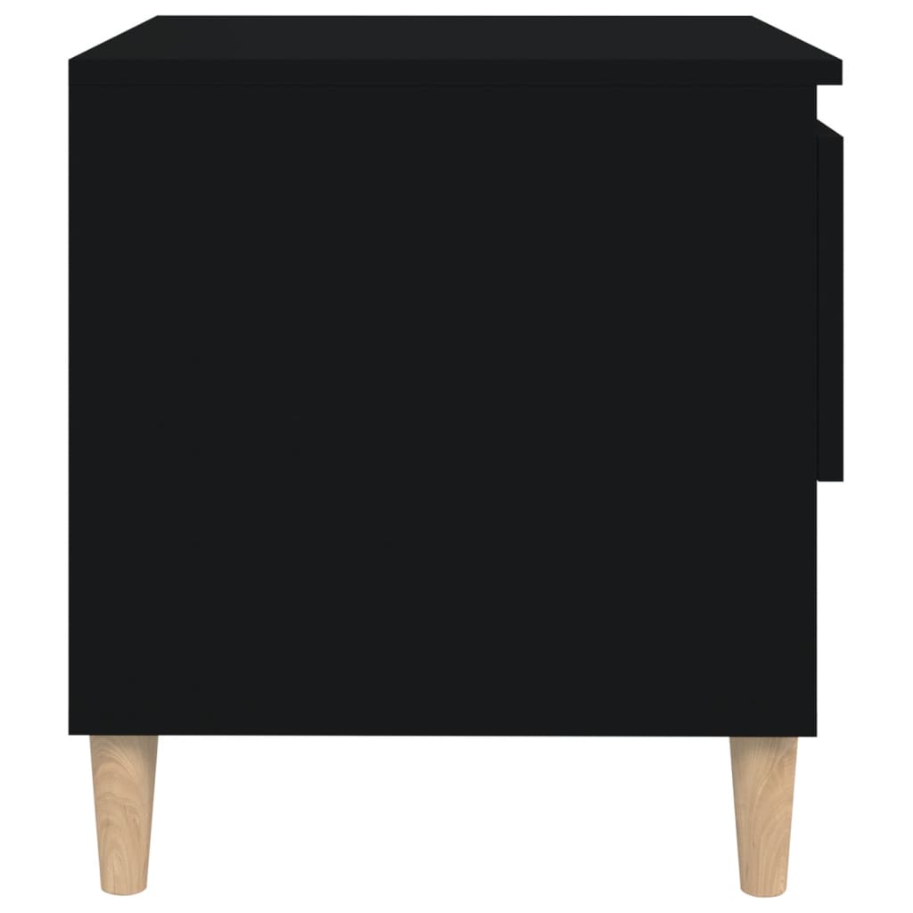 Comodino Nero 50x46x50 cm in Legno Multistrato