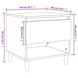 Comodino Bianco Lucido 50x46x50 cm in Legno Multistrato