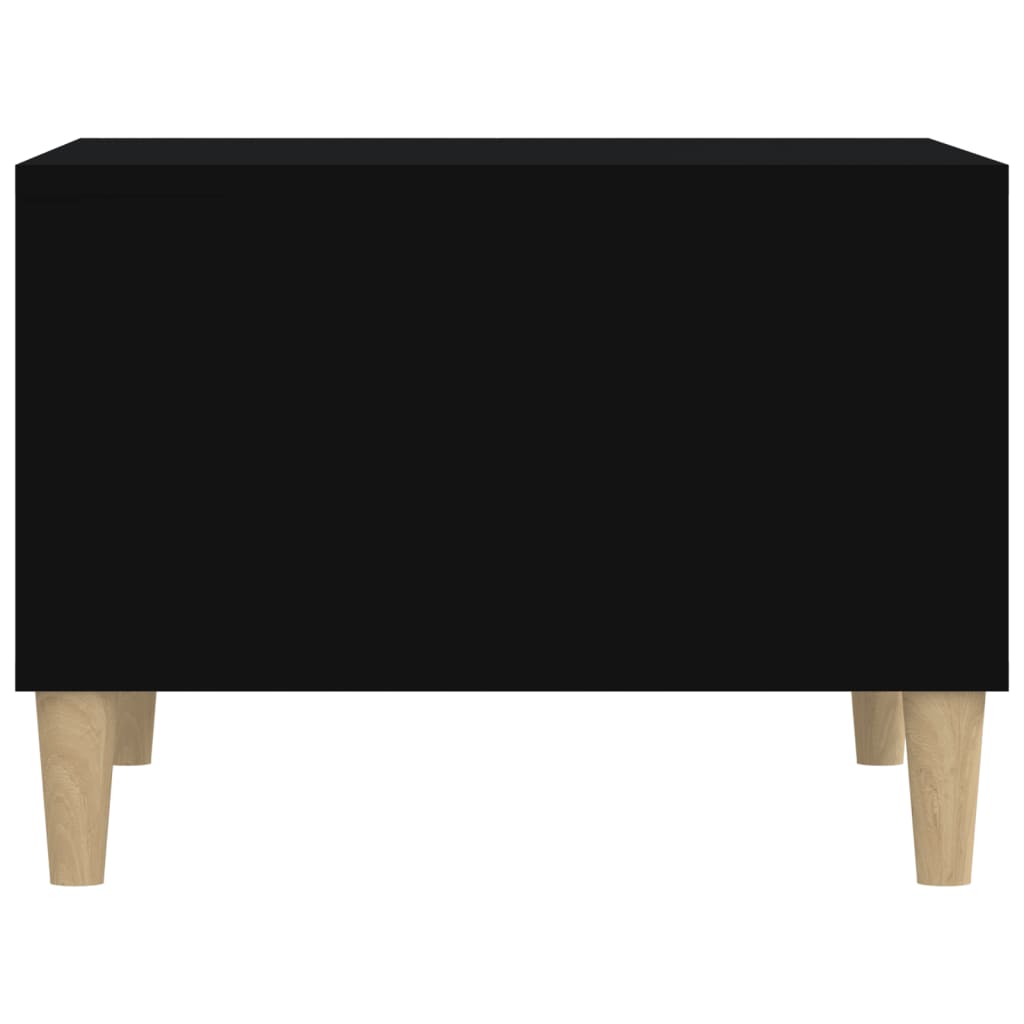 Tavolino da Salotto Nero 60x50x36,5 cm in Legno Multistrato