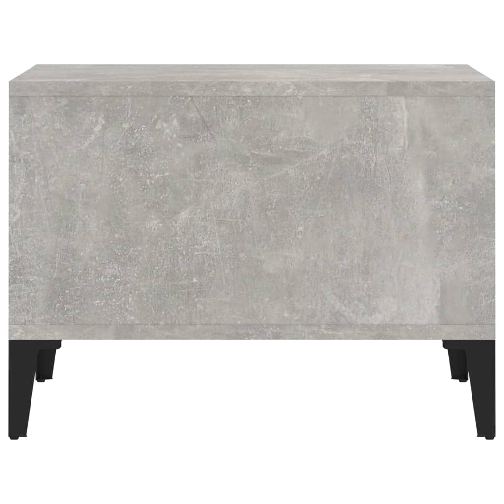 Tavolino Salotto Grigio Cemento 60x50x36,5 cm Legno Multistrato