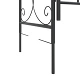 Arco da Giardino con Cancello Nero 108x45x235 cm Acciaio