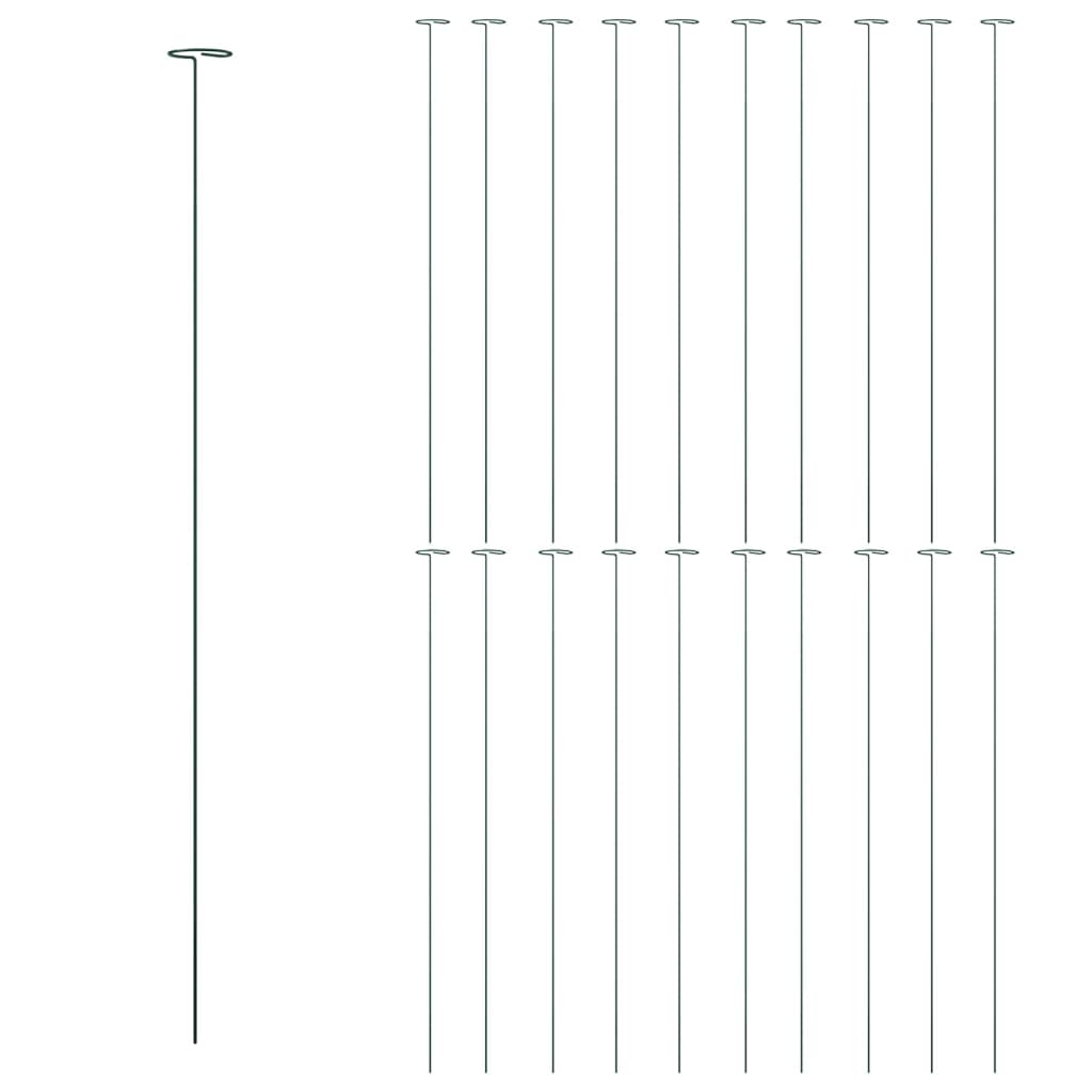 Supporti per Piante da Giardino 20 pz Verde Scuro 91 cm Acciaio