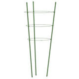 Supporti Piante da Giardino con 3 Anelli 5pz Verde 45cm Acciaio