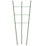 Supporti Piante da Giardino con 3 Anelli 5pz Verde 45cm Acciaio