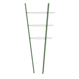 Supporti Piante da Giardino con 3 Anelli 5pz Verde 45cm Acciaio