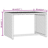 Lettino Prendisole 1 pz con Tavolino Grigio in Polyrattan