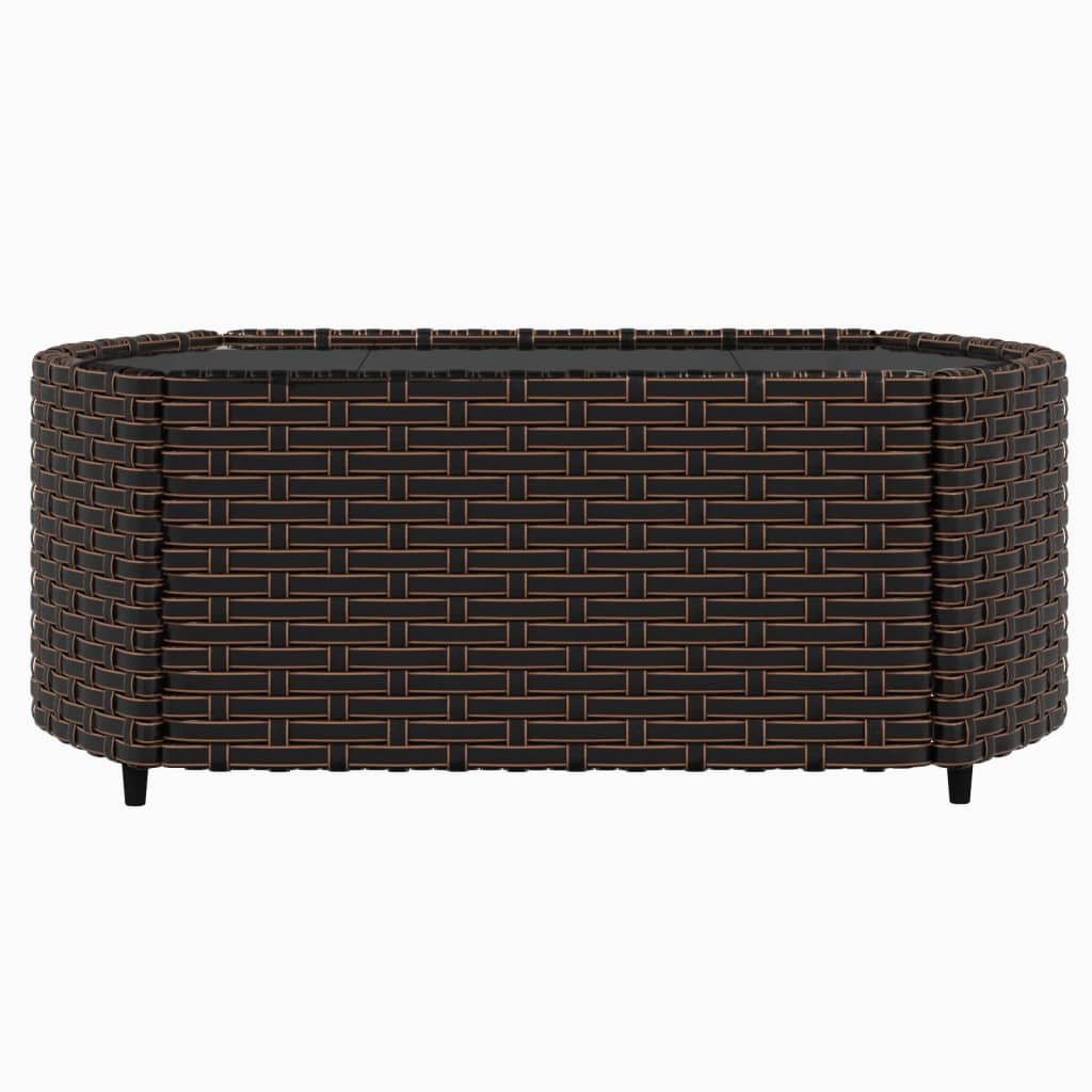 Set Mobili da Giardino 3 pz con Cuscini in Polyrattan Marrone